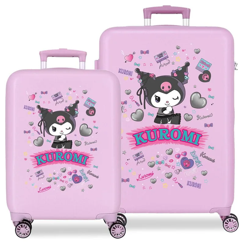 Set 2 maletas trolley ABS Retropop Kuromi Hello Kitty 55/65cm