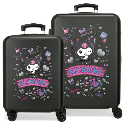 Set 2 maletas trolley ABS Retropop Kuromi Hello Kitty 55/65cm