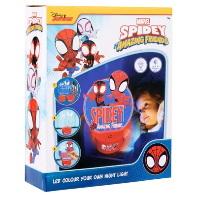 Figura para pintar luz LED Spiderman Marvel
